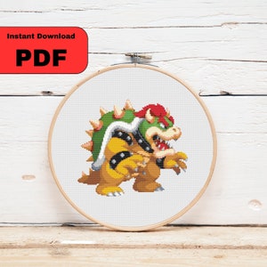 Bowser Cross Stitch Downloadable Pattern
