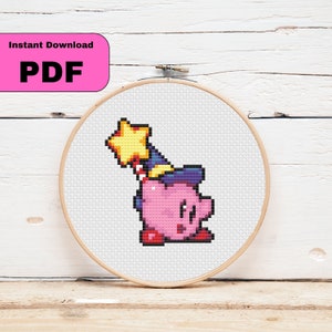 Magic Kirby Cross Stitch Downloadable Pattern