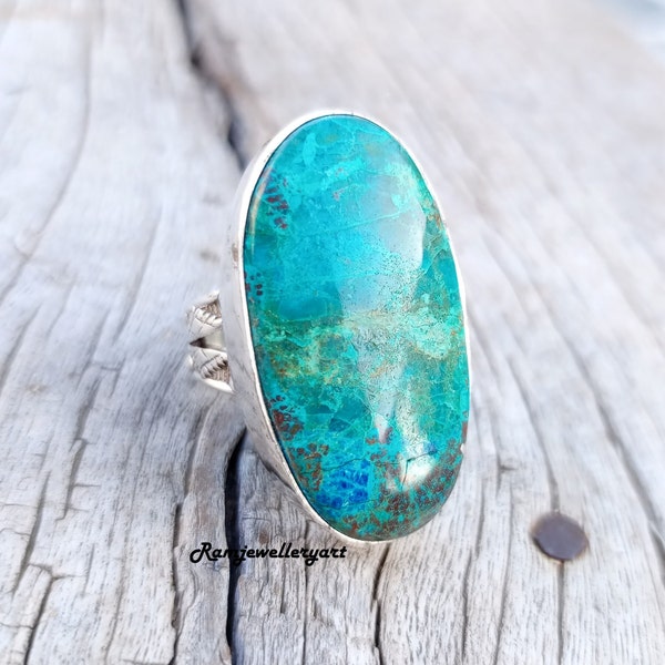 Bague Shattuckite, Argent sterling 925, Pierre Shattuckite, Cadeau d'anniversaire, Cadeaux de demoiselle d'honneur, Cadeau de pierres précieuses pour elle, Cadeau bijoux pour femme