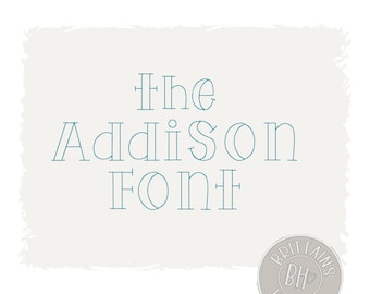 The Addison Outline-lettertype Bean Stitch Machine Borduurlettertype | 4 maten | Inclusief BX