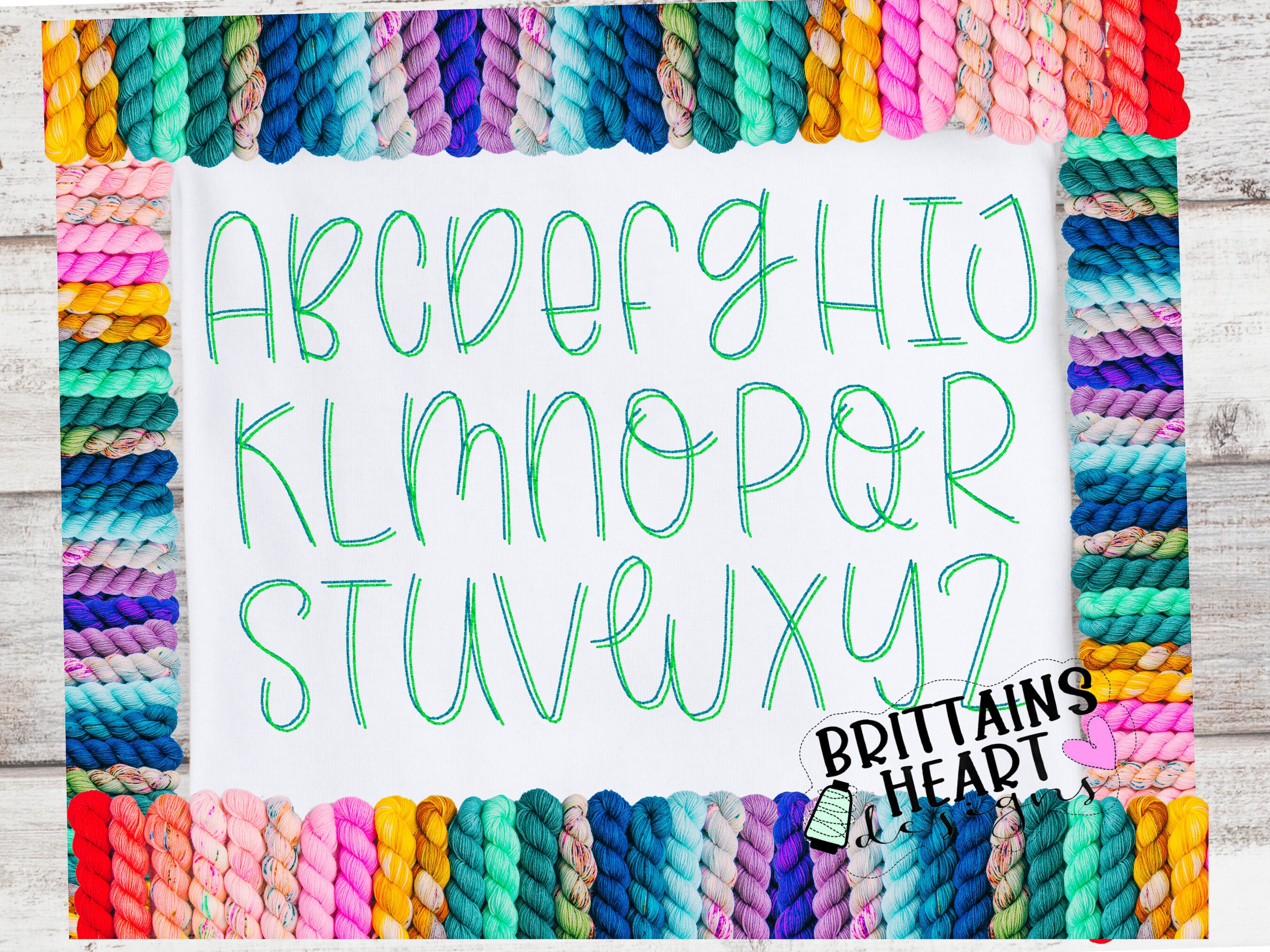 Kristy Wings Bean Stitch Embroidery Font Multicolor Alphabet Letters BX ...