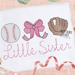 Softball Trio Stickdatei, Softball Stickdatei | Big Brother Little Sister Baseball | Baseball-Ausrüstungstasche | Schneller Stich Digitaler Download | Stickerei