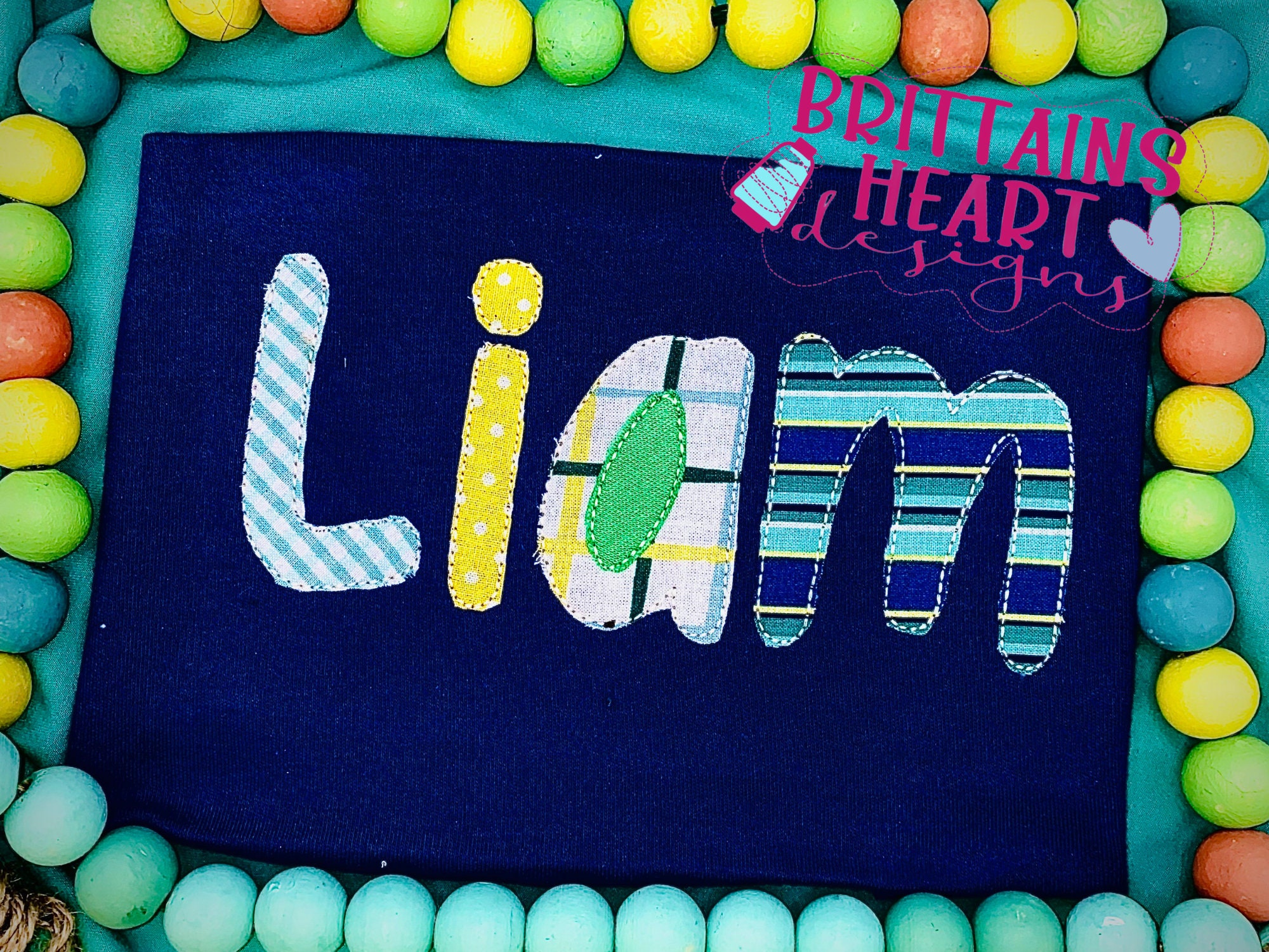 Machine Embroidery Design Magic Farm Full Alphabet Bean Stitch Applique ...