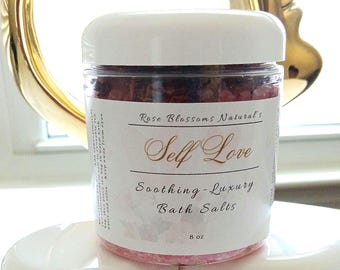 Self-Love Bath Salt Crystals, Spa gift for her, beauty ritual