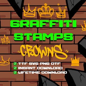 Graffiti Crowns Pack - Stempel für Procreate