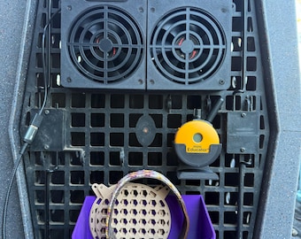 Ventilador para perreras Ruffland: sistema de refrigeración dual de 12 V para jaulas de perros