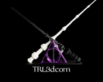 Dual wizard wand holder, Display, Stand. Holds TWO wands! Wizard Gifts. House Decor.