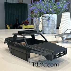 SCX24, Axial, Toyota, carrocería con cama pinzada, carrocería RC impresa en 3D.