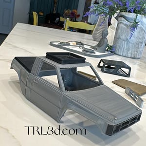 SCX24, Axial, Toyota, carrocería con cama pinzada, carrocería RC impresa en 3D.