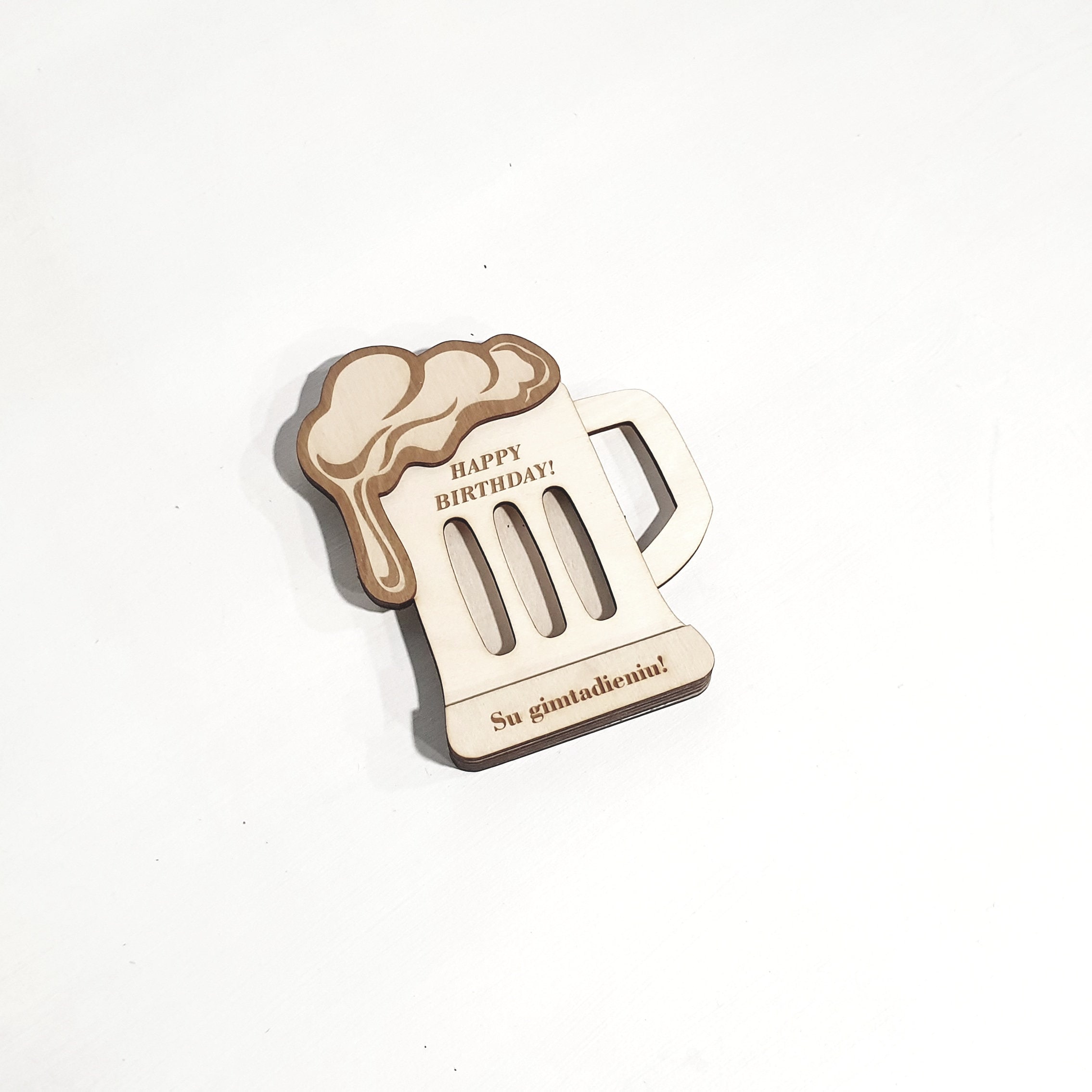 Carte D'Anniversaire En Bois, Carte En Bois, Carte De Vœux Mignonne, De