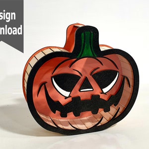 Boîte de bonbons d'halloween effrayante pour la fête, boîte de friandises découpée au laser - téléchargement immédiat SVG