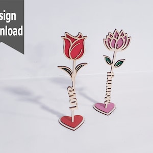 3 fiori diversi per diverse occasioni file di download digitale SVG