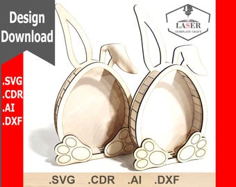 Easter gift box with acrylic - sweet baby bunny SVG, INSTANT DOWNLOAD