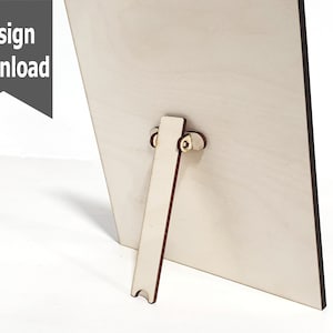 Respaldos de soporte de caballete, patas para marco de fotos, corte láser, soporte de exhibición SVG archivo de corte láser
