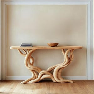 Mesa consola personalizada, mesa auxiliar de madera maciza, mueble de granja, mesa de entrada, decoración para sala de estar, regalo para ella