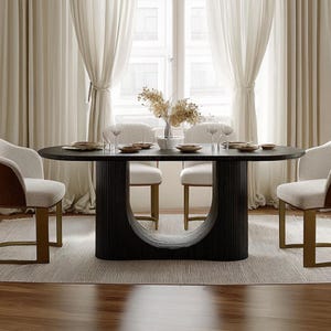 Custom Live Edge Dining Table Dining Room Table Solid Walnut Wood  Modern Handmade Furniture Decor Home Gift