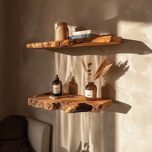 Live edge floating shelf floating wall shelf live edge floating shelf wooden bookshelf long floating shelf