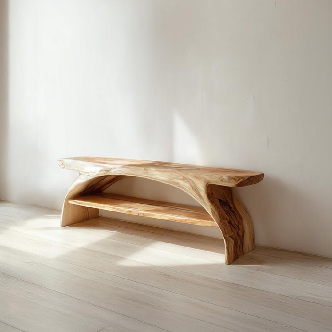 再生木材の玄関ベンチ ファームハウス風 オーク無垢材 シューラック