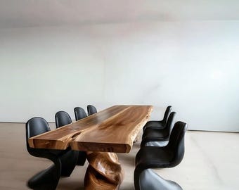 Dining Table Wood Kitchen Island Handmade Furniture Dining Room Decor Housewarming Gift