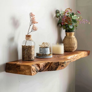 Live edge floating shelf floating wall shelf live edge floating shelf wooden bookshelf long floating shelf