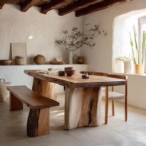 Handgemachter Nussbaum Esstisch Rustikaler Moderner Holztisch Benutzerdefinierte Massivholz Küchentisch Bauernhaus Esszimmer Möbel Geschenk