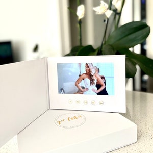 Trouwvideo | Linnen videoboek | Trouwvideoboek | Bewegingsboek | 100% gepersonaliseerde hoes