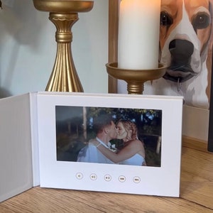 Linnen videoboek | Trouwvideo | Trouwvideoboek | Bewegingsboek | 100% gepersonaliseerde hoes