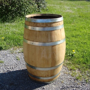 100 liter wooden barrel chestnut barrel bar table decorative barrel rain barrel from Fassbaron H=78 cm / D=52 cm