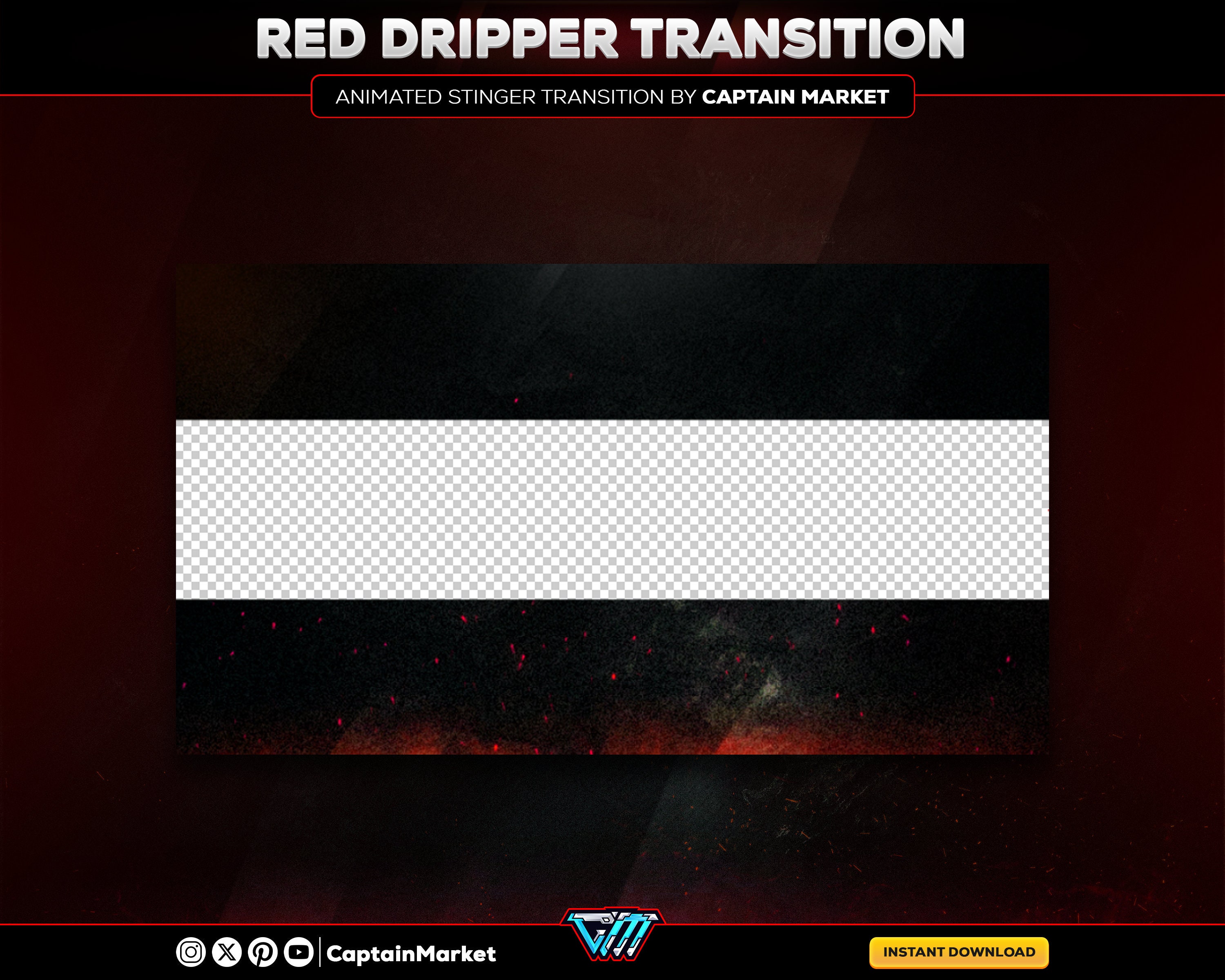 Overly Stream Red Red Dripper Animated Stream Overlay Package (digital Download) - Etsy