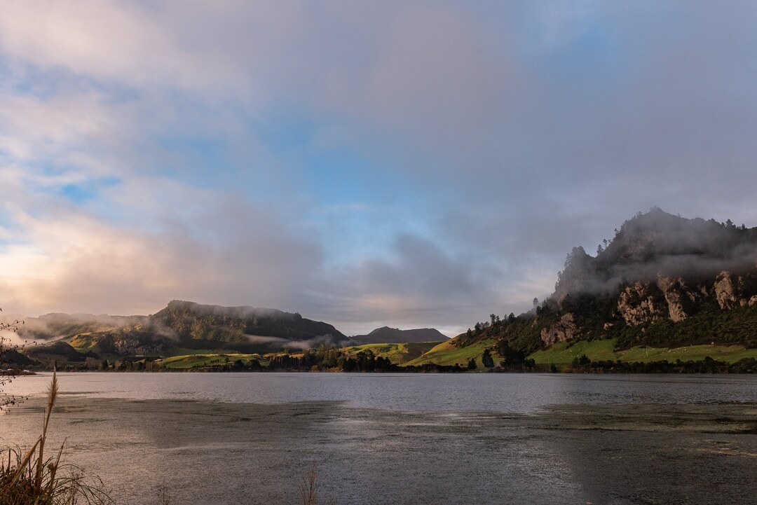 Sunrise Over Whakamaru Dam New Zealand Etsy