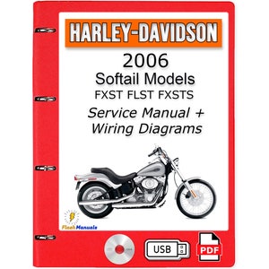 2006 Harley Davidson Softail Service Repair Manual + Wiring Diagrams - USB or CD