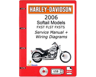 2006 Harley Davidson Softail Service Repair Manual + Wiring Diagrams - USB or CD