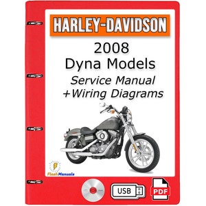 2008 Harley Davidson Dyna Models Service Repair Manual + FXDSE2 + Wiring Diagrams - USB or CD