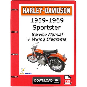 1959-1969 Harley Davidson Sportster Service Repair Manual + Wiring Diagrams - Instant Download