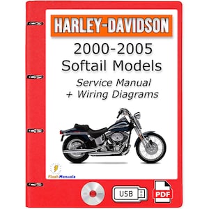 2000-2005 Harley Davidson Softail Models Service Repair Manual + Wiring Diagrams - USB or CD