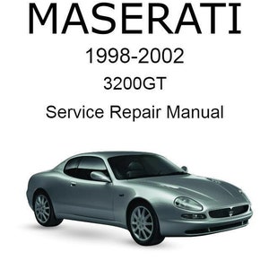 Maserati 3200GT 1998-2002 Service Repair Manual - USB or CD