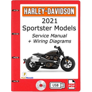 2021 Harley Davidson Sportster Models Service Repair Manual + Wiring Diagrams - USB or CD