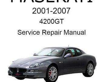 Maserati 4200GT 2001-2007 Service Repair Manual - Instant Download