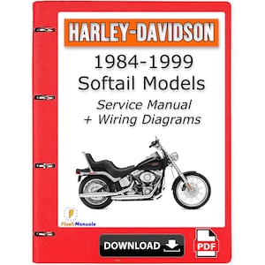 1984-1999 Harley Davidson Softail Models Service Repair Manual + Wiring Diagrams - Instant Download