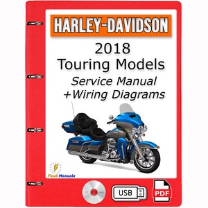 2018 Harley Davidson Touring Models Service Repair Manual + Wiring Diagrams - USB or CD