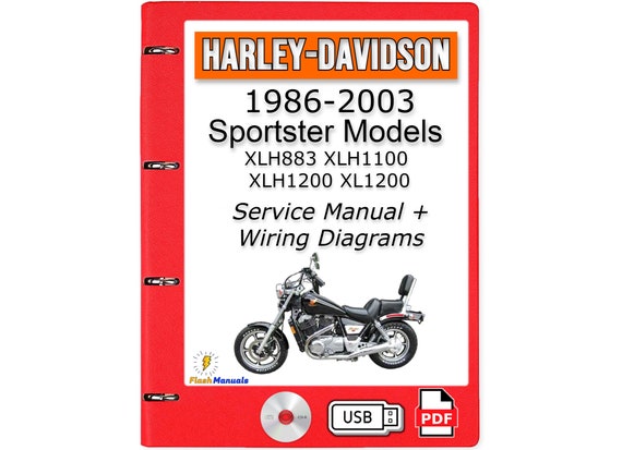 1986-2003 Harley Davidson Sportster Models 883 1200 Service Repair