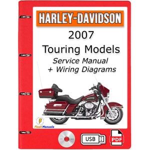 2007 Harley Davidson Touring Models Service Repair Manual + Wiring Diagrams - USB or CD