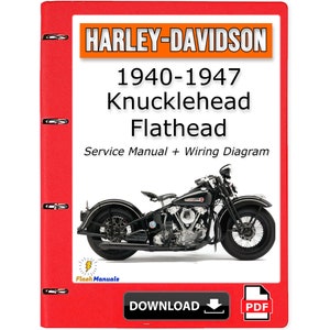 1940-1947 Harley Davidson Knucklehead Flathead Service Repair Manual - Instant Download