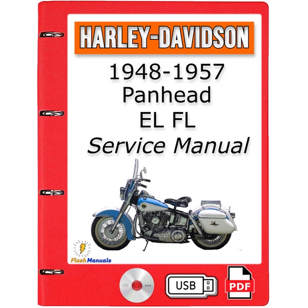 1948-1957 Harley Davidson Panhead EL FL Service Repair Manual - USB ou CD