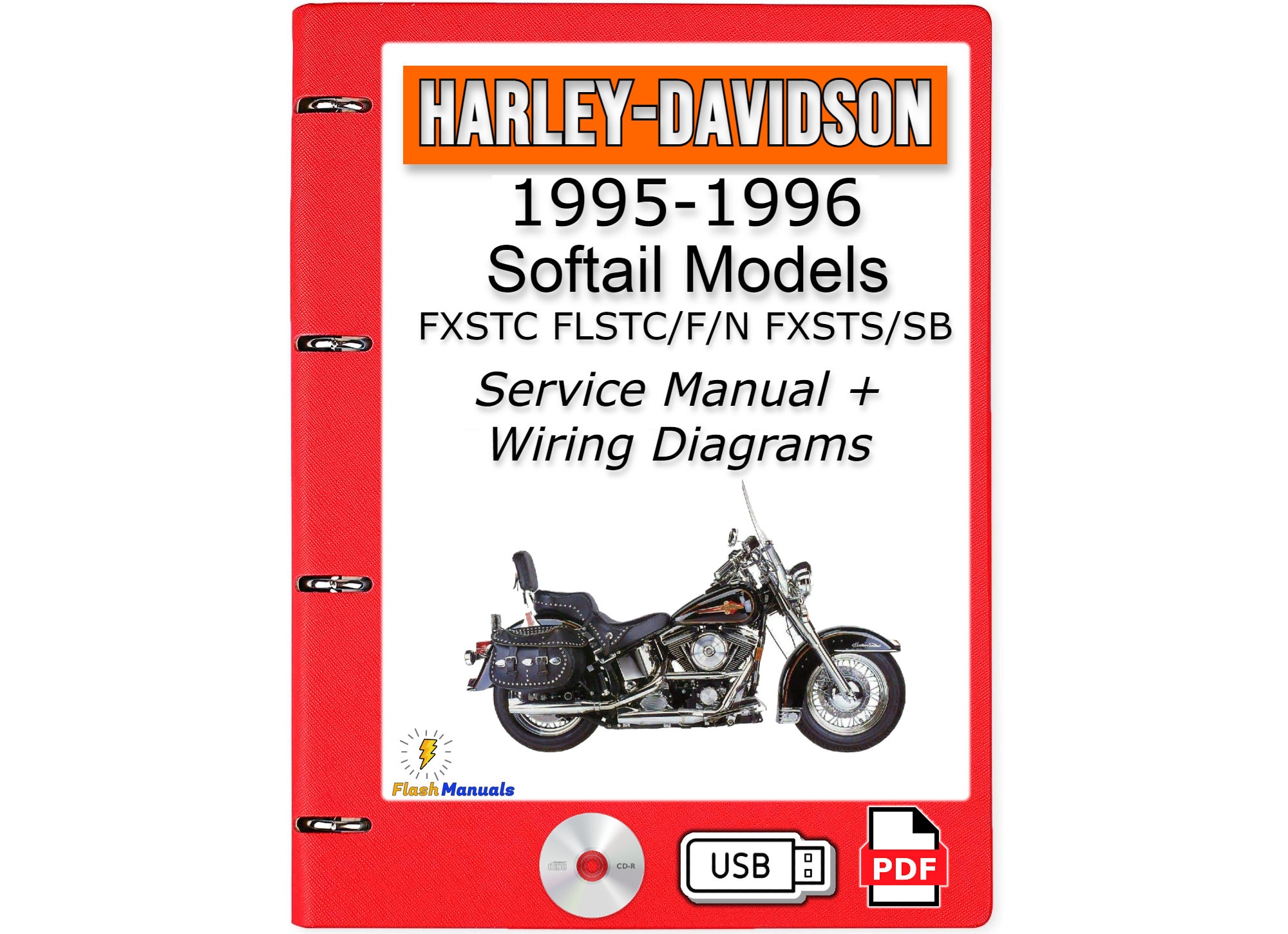 1995-1996 Harley Davidson Softail Models Service Repair