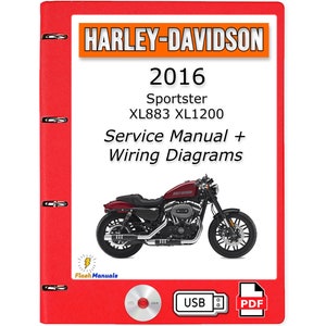 2016 Harley Davidson Sportster Models Service Repair Manual - USB or CD