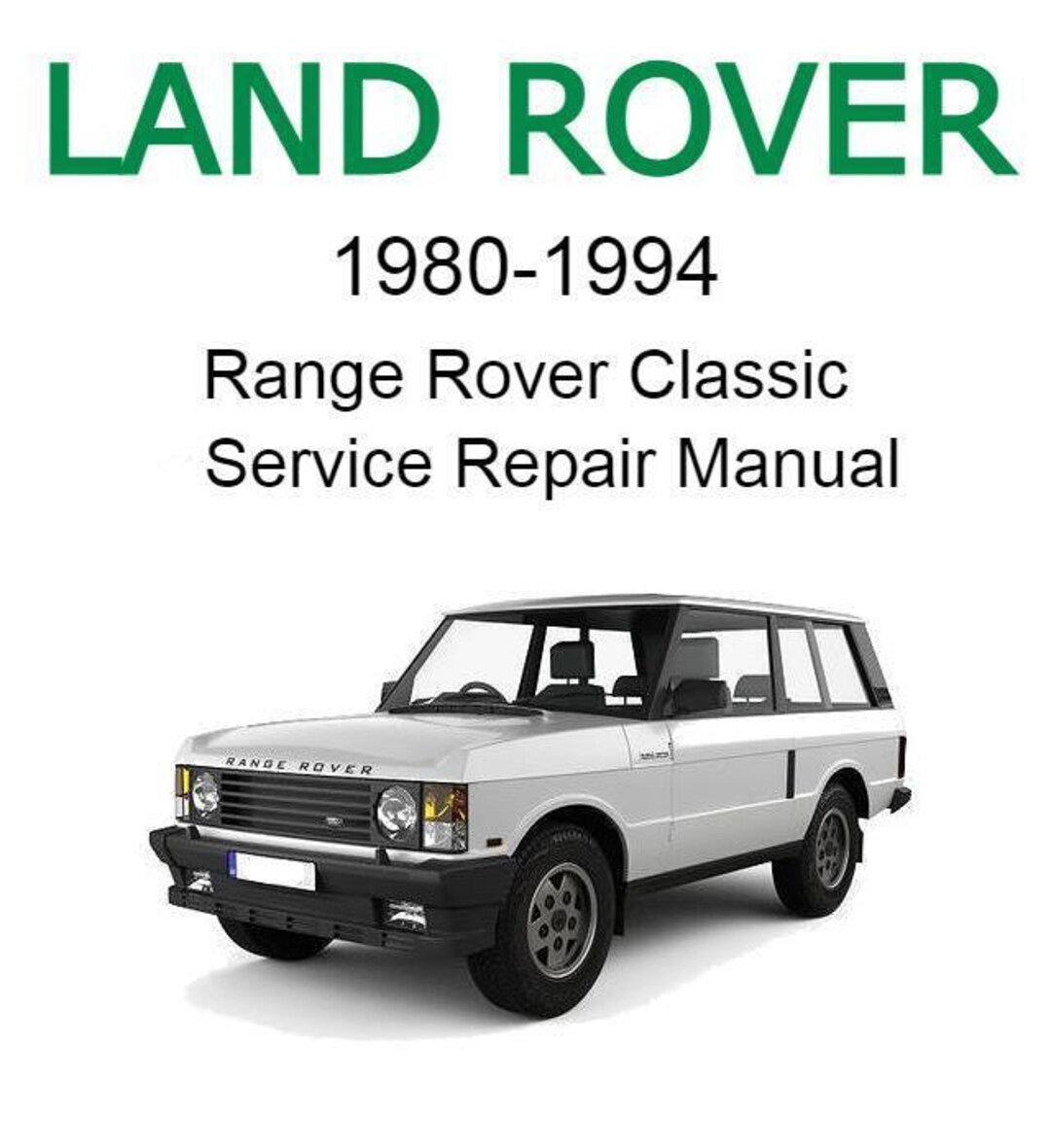Reproduction Workshop Manual Insert 1990-1994 Range Rover