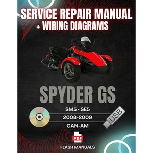 can-am SPYDER GS SM5 SE5 2008-2009 Service Repair Manual - Usb or CD