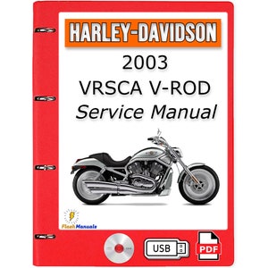2003 Harley Davidson VRSCA VROD Service Repair Manual + Wiring Diagrams - USB or Cd