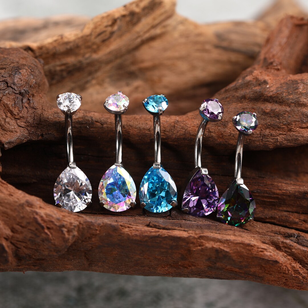 Titanium Belly Button Rings 14G Belly Rings Belly Piercings Etsy